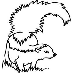 Dessin à colorier: Moufette (Animaux) #205299 - Coloriages à Imprimer Gratuits