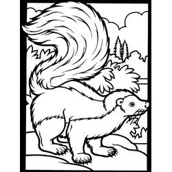 Dessin à colorier: Moufette (Animaux) #205301 - Coloriages à Imprimer Gratuits