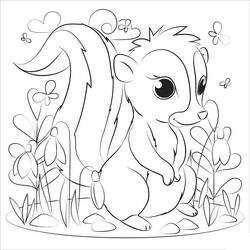 Dessin à colorier: Moufette (Animaux) #205308 - Coloriages à Imprimer Gratuits