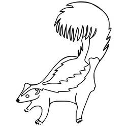 Dessin à colorier: Moufette (Animaux) #205309 - Coloriages à Imprimer Gratuits