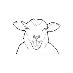 Dessin à colorier: Mouton (Animaux) #11417 - Coloriages à Imprimer Gratuits
