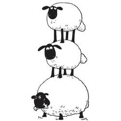 Dessin à colorier: Mouton (Animaux) #11425 - Coloriages à Imprimer Gratuits