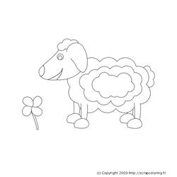 Dessin à colorier: Mouton (Animaux) #11433 - Coloriages à Imprimer Gratuits
