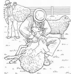 Dessin à colorier: Mouton (Animaux) #11461 - Coloriages à Imprimer Gratuits