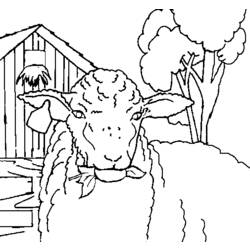 Dessin à colorier: Mouton (Animaux) #11479 - Coloriages à Imprimer Gratuits
