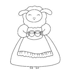 Dessin à colorier: Mouton (Animaux) #11487 - Coloriages à Imprimer Gratuits