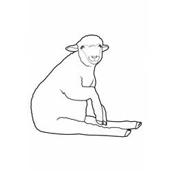 Dessin à colorier: Mouton (Animaux) #11492 - Coloriages à Imprimer Gratuits