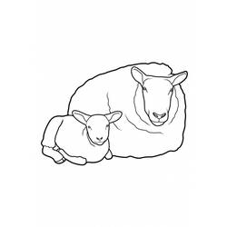 Dessin à colorier: Mouton (Animaux) #11521 - Coloriages à Imprimer Gratuits
