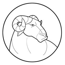 Dessin à colorier: Mouton (Animaux) #11541 - Coloriages à Imprimer Gratuits