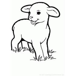 Dessin à colorier: Mouton (Animaux) #11548 - Coloriages à Imprimer Gratuits