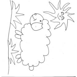 Dessin à colorier: Mouton (Animaux) #11549 - Coloriages à Imprimer Gratuits