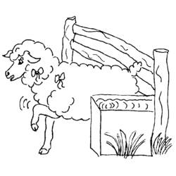 Dessin à colorier: Mouton (Animaux) #11577 - Coloriages à Imprimer Gratuits