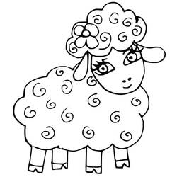 Joli coloriage Mouton (Animaux) #198619, prêt à imprimer