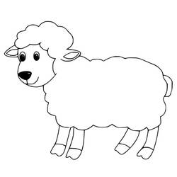 Coloriage Mouton (Animaux) #198622 à imprimer et colorier