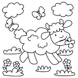 Dessin Mouton (Animaux) #198636 à colorier pour petits et grands