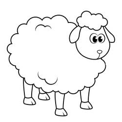Coloriage gratuit Mouton (Animaux) #198642 à colorier aux crayons