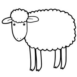 Joli coloriage Mouton (Animaux) #198646, prêt à imprimer