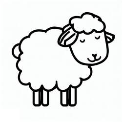 Coloriage à imprimer Mouton (Animaux) #198650 pour enfants et adultes