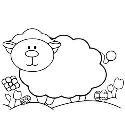 Joli coloriage Mouton (Animaux) #198664, prêt à imprimer