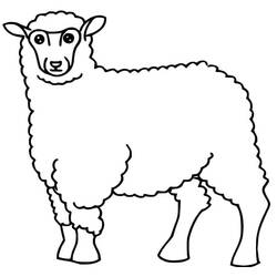 Coloriage gratuit Mouton (Animaux) #198669 à colorier aux crayons