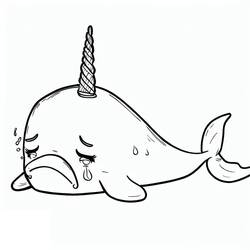 Coloriage Narval (Animaux) #186636 à imprimer et colorier