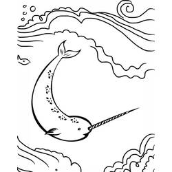 Coloriage Narval (Animaux) #186643 à imprimer et colorier