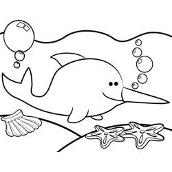 Coloriage Narval (Animaux) #186659 à imprimer et colorier