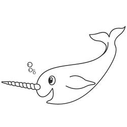 Coloriage Narval (Animaux) #186668 à imprimer et colorier
