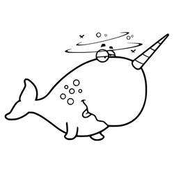 Coloriage Narval (Animaux) #186671 à imprimer et colorier
