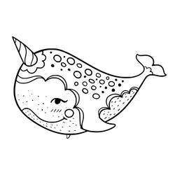 Coloriage Narval (Animaux) #186675 à imprimer et colorier