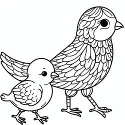 Dessin à colorier: Oiseaux (Animaux) #215833 - Coloriages à Imprimer Gratuits