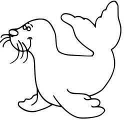 Dessin à colorier: Otarie (Animaux) #192525 - Coloriages à Imprimer Gratuits