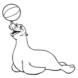 Dessin à colorier: Otarie (Animaux) #192531 - Coloriages à Imprimer Gratuits