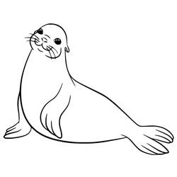Dessin à colorier: Otarie (Animaux) #192539 - Coloriages à Imprimer Gratuits
