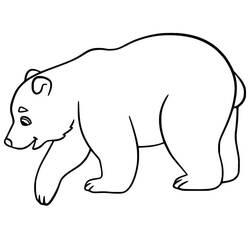 Dessin à colorier: Ours Polaire (Animaux) #201230 - Coloriages à Imprimer Gratuits