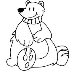 Dessin à colorier: Ours Polaire (Animaux) #201233 - Coloriages à Imprimer Gratuits