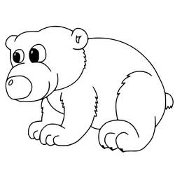 Coloriage Ours Polaire (Animaux) #201237 à imprimer et colorier