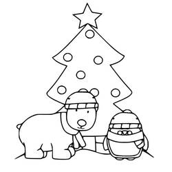 Dessin à colorier: Ours Polaire (Animaux) #201240 - Coloriages à Imprimer Gratuits