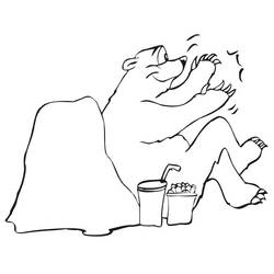 Dessin à colorier: Ours Polaire (Animaux) #201249 - Coloriages à Imprimer Gratuits