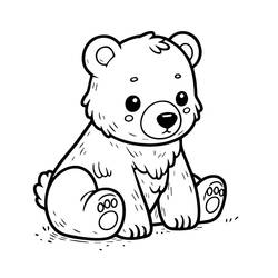 Dessin à colorier: Ourson (Animaux) #214449 - Coloriages à Imprimer Gratuits