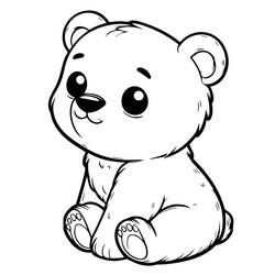 Dessin à colorier: Ourson (Animaux) #214454 - Coloriages à Imprimer Gratuits