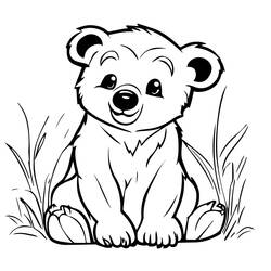 Dessin à colorier: Ourson (Animaux) #214464 - Coloriages à Imprimer Gratuits