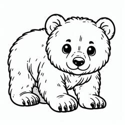 Dessin à colorier: Ourson (Animaux) #214473 - Coloriages à Imprimer Gratuits
