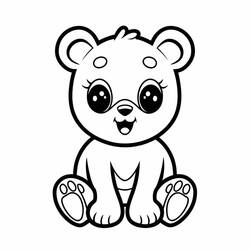 Dessin à colorier: Ourson (Animaux) #214475 - Coloriages à Imprimer Gratuits