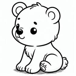 Dessin à colorier: Ourson (Animaux) #214476 - Coloriages à Imprimer Gratuits