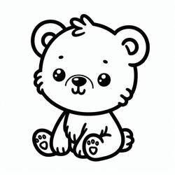 Dessin à colorier: Ourson (Animaux) #214477 - Coloriages à Imprimer Gratuits