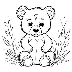 Dessin à colorier: Ourson (Animaux) #214478 - Coloriages à Imprimer Gratuits