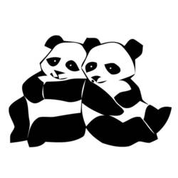 Dessin à colorier: Panda (Animaux) #12446 - Coloriages à imprimer