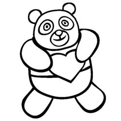 Dessin à colorier: Panda (Animaux) #12471 - Coloriages à Imprimer Gratuits