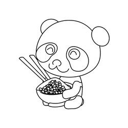 Dessin à colorier: Panda (Animaux) #12494 - Coloriages à imprimer